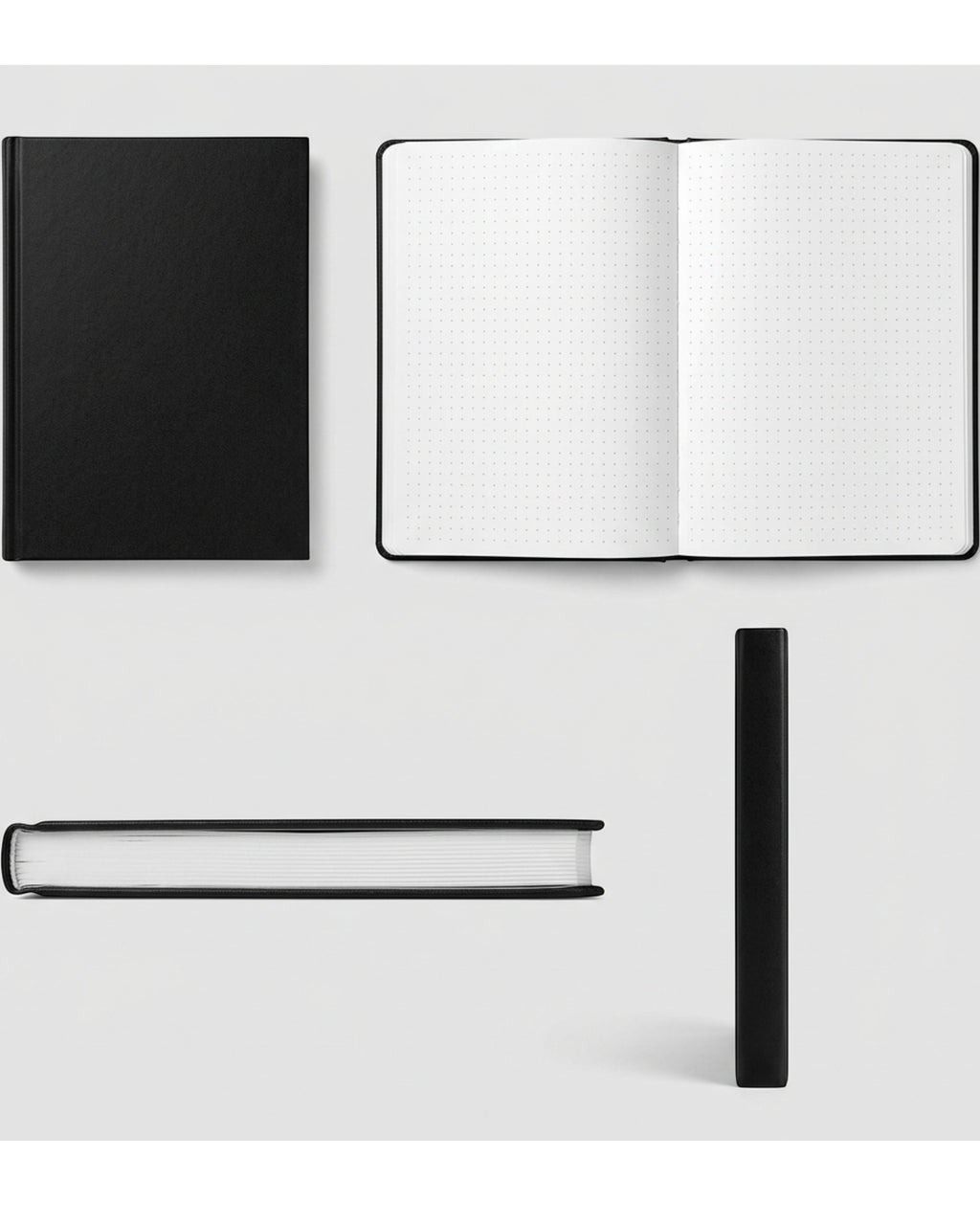 Wpmxg Hardcover Journal Black A5 Dotted 192 Pages