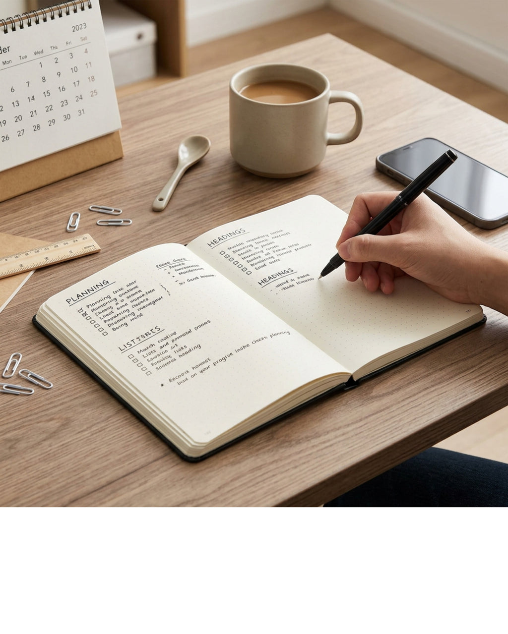 Wpmxg Hardcover Journal Black A5 Dotted 192 Pages