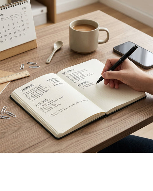 Wpmxg Hardcover Journal Black A5 Dotted 192 Pages